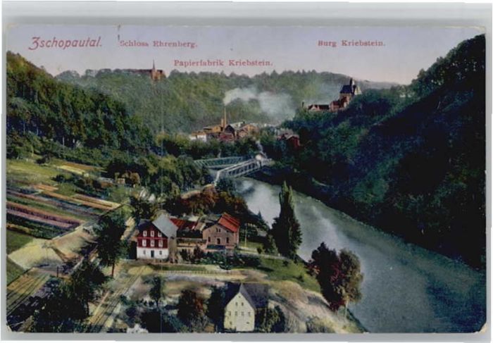 Waldheim Sachsen Zschopautal Schloss Ehrenberg Papierfab