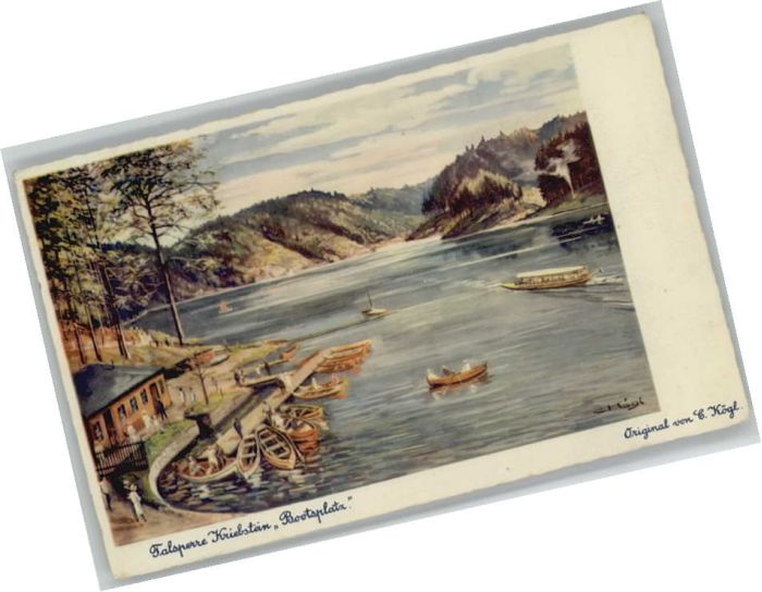 Kriebstein Talsperre Kriebstein Bootsplatz Künstle