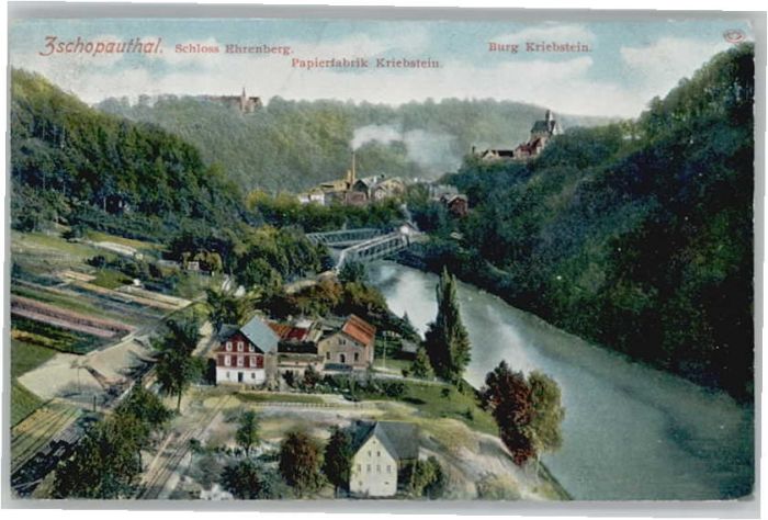Waldheim Sachsen Zschopautal Schloss Ehrenberg Papierfab