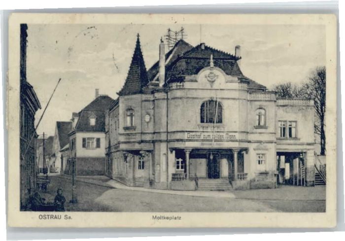 Ostrau Sachsen Moltkeplatz Gasthof zum wilden Mann