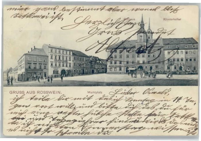 Rosswein Marktplatz Rathaus Klosterkeller