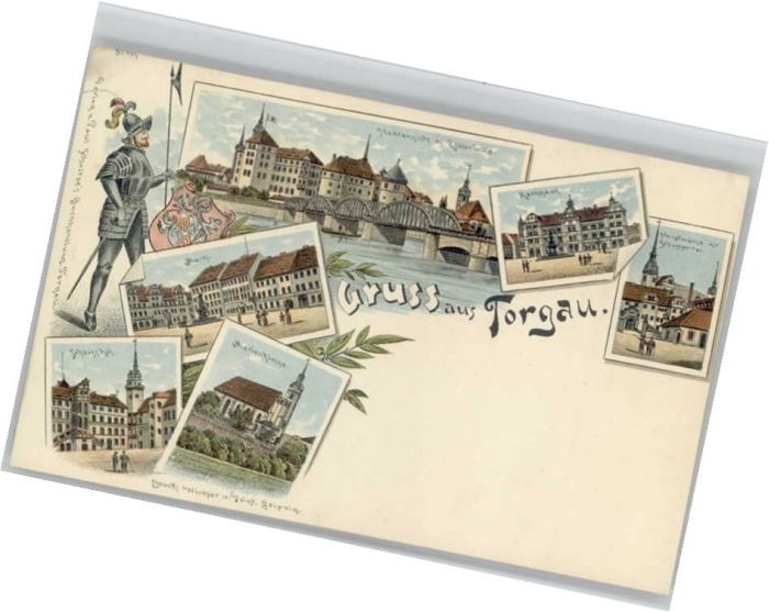 Torgau Markt Wappen Rathaus Hauptwache Marienk