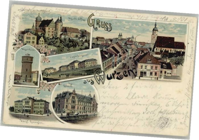 Wurzen Sachsen Wurzen Wasserturm Kaserne Schule Post S