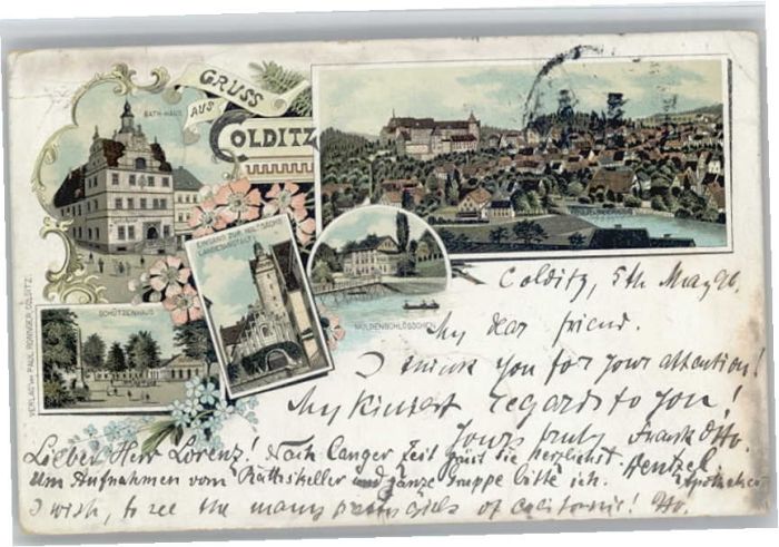 Colditz Rathaus Schützenhaus Anstalt Muldenschl