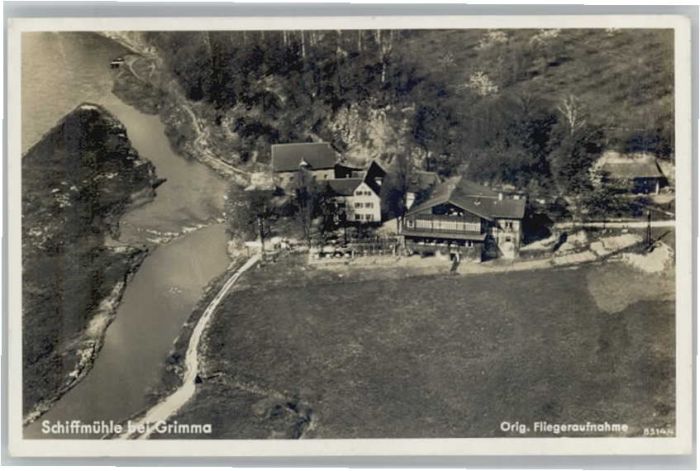 Grimma Fliegeraufnahme Schiffsmühle