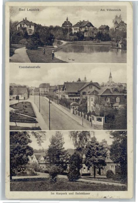 Bad Lausick Villenteich Eisenbahnstrasse Kurpark Ba
