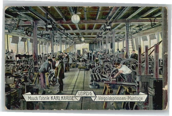 Leipzig Maschinenfabrik Karl Krause Vergoldepre
