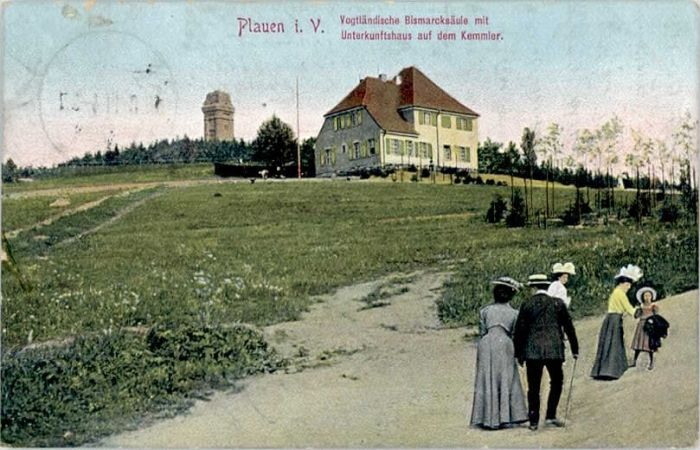 Plauen Vogtland Plauen Bismarcksäule Unterkunftshaus Ke