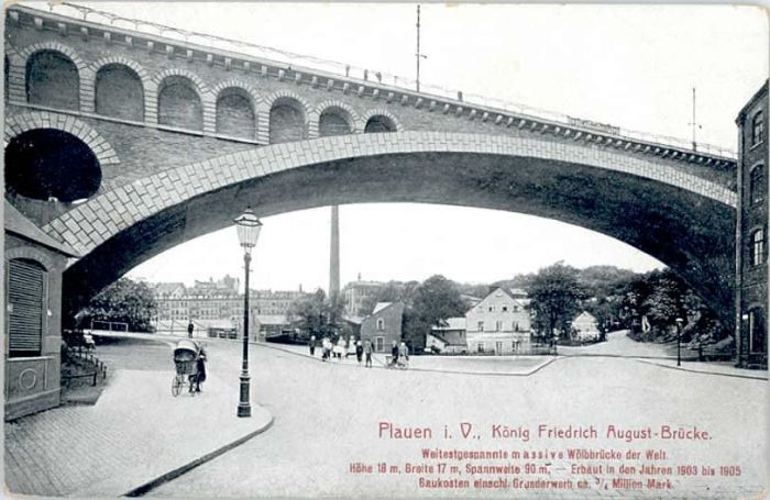 Plauen Vogtland Plauen König Friedrich August Brücke *