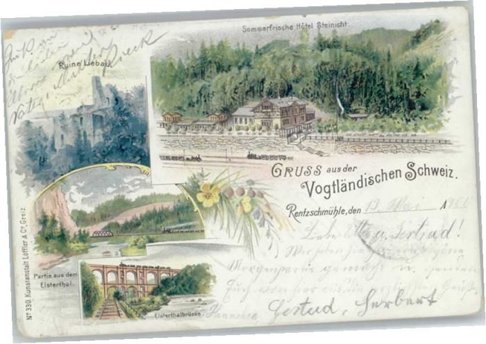 Rentzschmuehle Weisse Elster Rentzschmühle Ruine Liebau Hotel Steini