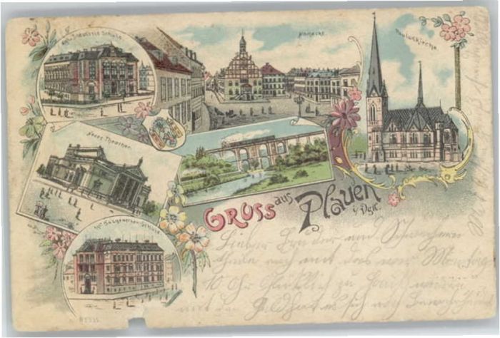 Plauen Vogtland Plauen Schule Pauluskirche Theater Viad