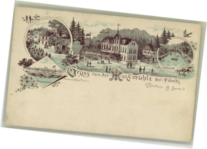 Pillnitz Meixmühle Lustschloss Gondelteich