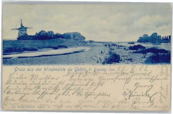 DRESDEN Elbe Gohlis Windmuehle