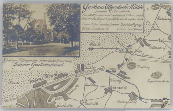 Ullersdorf Dresden Gasthaus Ullersdorfer Mühle Karte