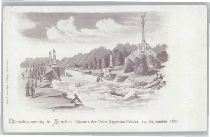 Muenchen berschwemmung Einsturz der Prinz Regent