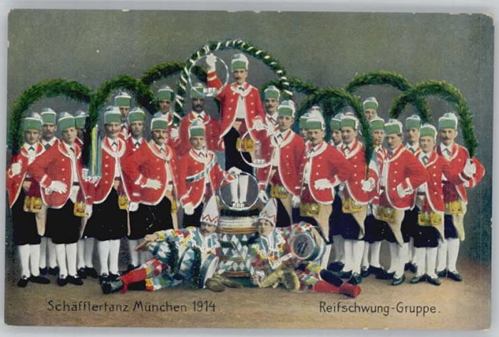 Muenchen eifschwung Gruppe Schäfflertanz *