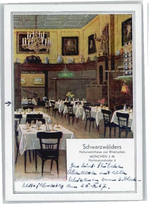 Muenchen Bayern chwarzwaelders Naturweinhaus zur Rheinpfalz *