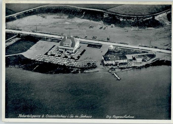 Crimmitschau Fliegeraufnahme Kobertalsperre Seehaus