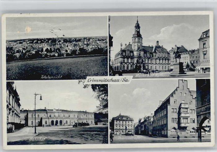 Crimmitschau Markt Rathaus Bahnhof Thiemestrasse