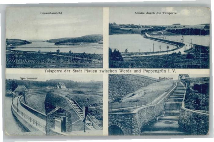 Plauen Vogtland Plauen Talsperre Sperrmauer Kaskaden