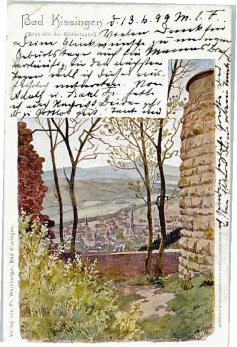 Bad Kissingen Bodenlaube Künstler A. Hock