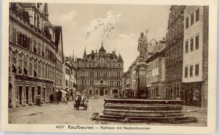 Kaufbeuren Rathaus Neptunbrunnen