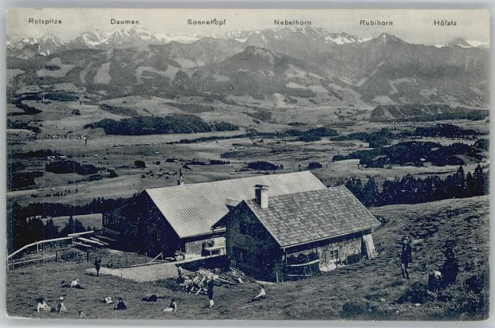 Sonthofen Oberallgaeu otspitze Daumen Nebelhorn Rubihorn