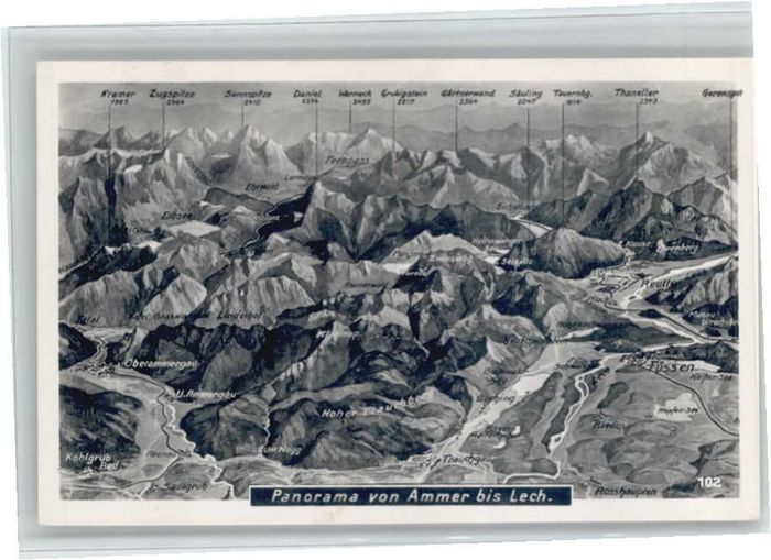 Fuessen anorama von Ammer bis Lech