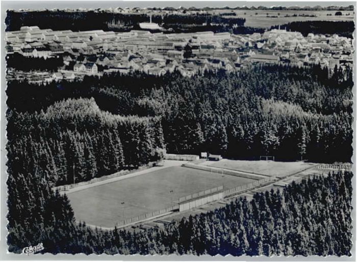 Neugablonz Fliegeraufnahme Fussballplatz