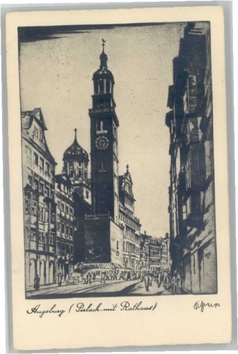 AUGSBURG  CITY Perlach mit Rathaus