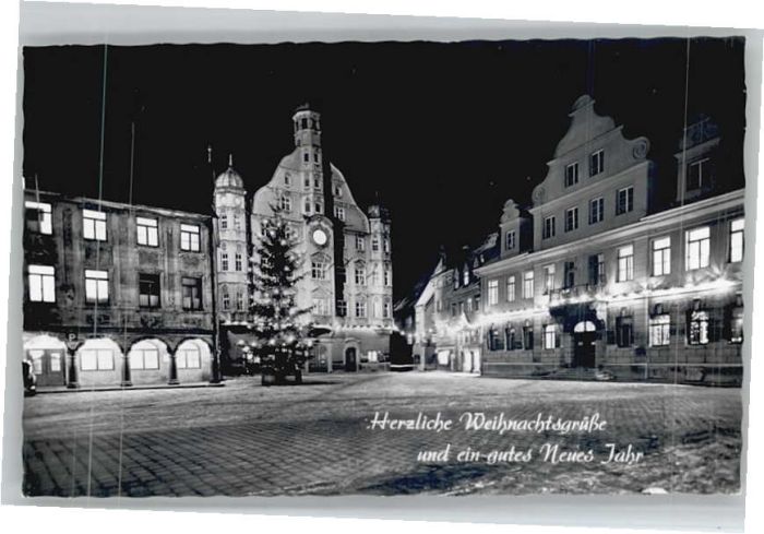 Memmingen Bayern Marktplatz Weihnachtsgruesse