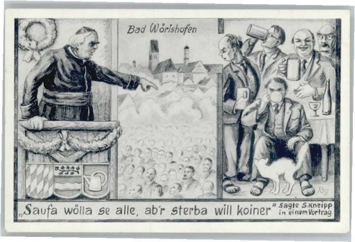 Bad Woerishofen ünstler Reisberger Kneipps Vortrag *