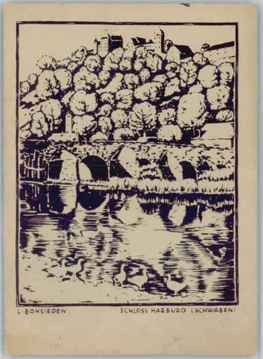 Harburg Schwaben Schloss Künstler L. Bonsiepen