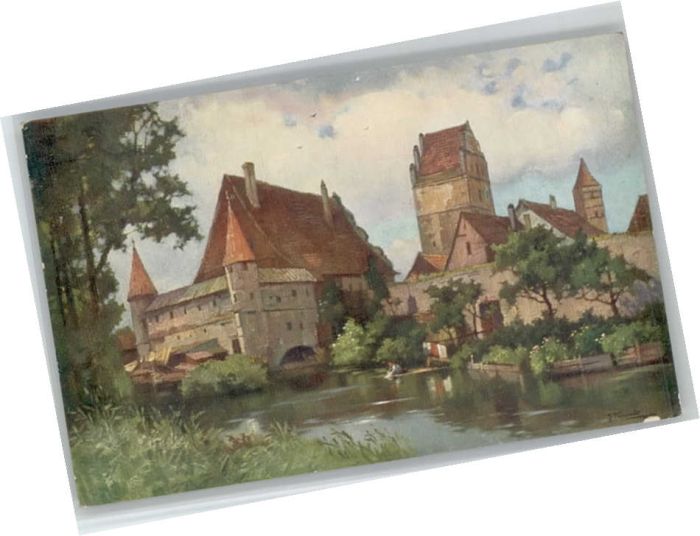 Dinkelsbuehl chlossmühle Künstler J. Frank *