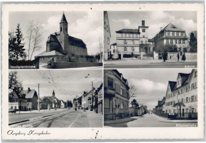 AUGSBURG  CITY Kriegshaber Schule Ulmer Strasse Roesslestrasse