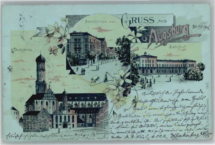 Augsburg Bahnhofstrasse Bahnhof St. Ulrichskirch