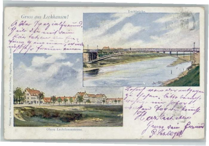 Lechhausen Lechbrücke Lechdammstrasse