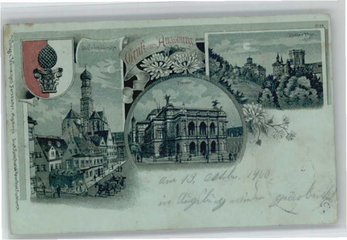 Augsburg Wappen St. Ulrichskirche Theater Rotes
