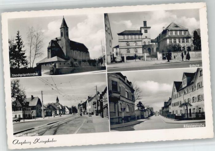 AUGSBURG  CITY Kriegshaber Schule Ulmer Strasse Roesslestrasse