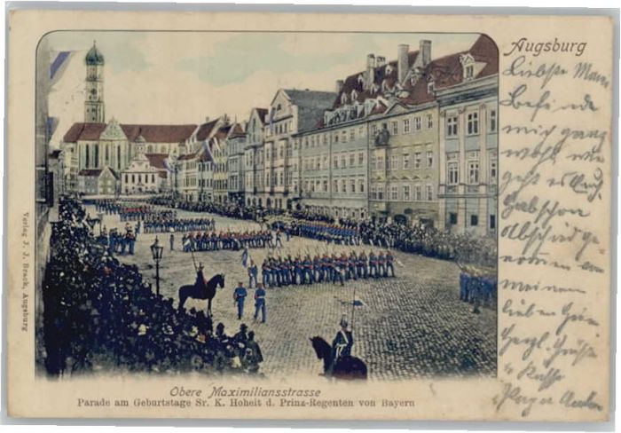 Augsburg Maximiliansstrasse Parade