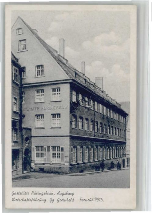 AUGSBURG  CITY Gaststaette Haeringsbraeu *