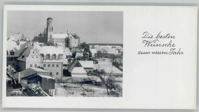 Dillingen Donau Kleinformat Neujahrskarte