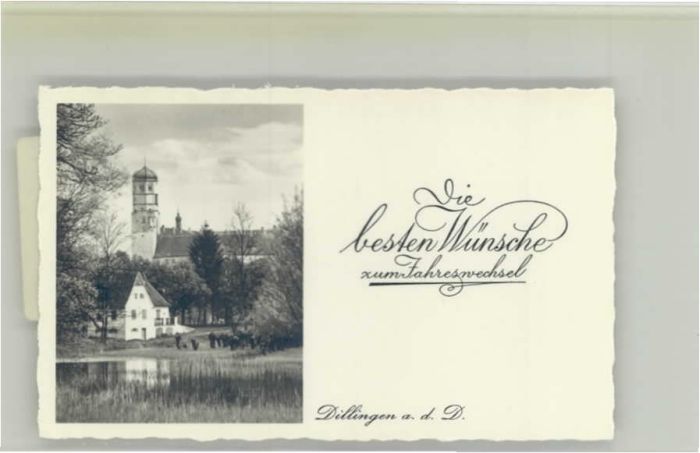 Dillingen Donau Neujahrskarte Kleinformat