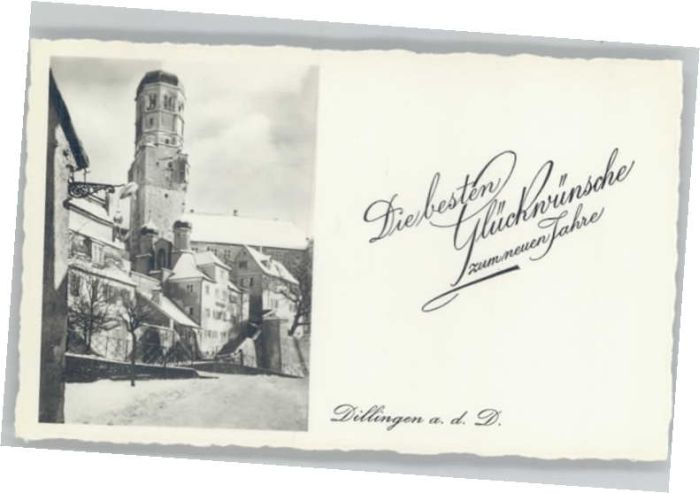 Dillingen Donau Kleinformat Neujahrskarte