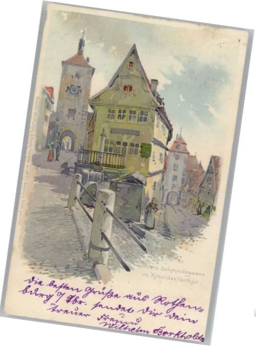 Rothenburg Tauber Schmiedegasse Koboldzellerthor Künstler