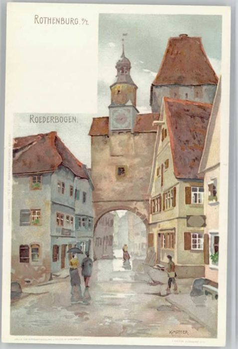 Rothenburg Tauber Röderbogen Künstler K Mutter *