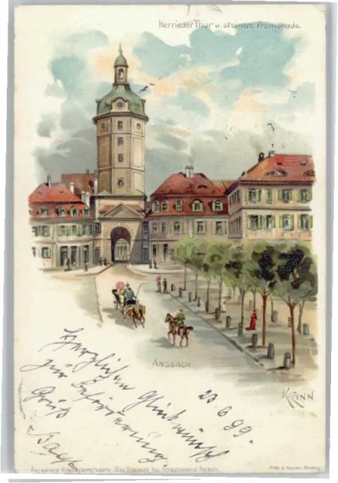 Ansbach Mittelfranken Ansbach Herriederthor Künstler K. Zinn