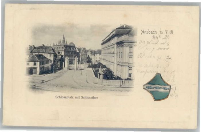 Ansbach Mittelfranken Ansbach Schlossplatz Schlossthor
