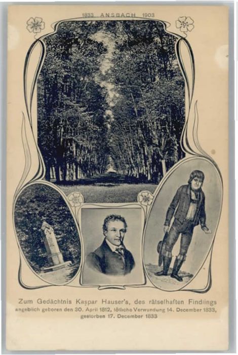 Ansbach Mittelfranken Ansbach Gedächtnis Kaspar Hausers