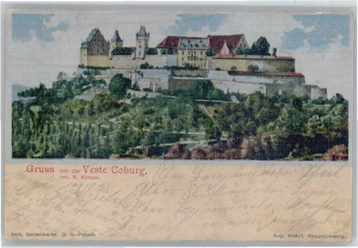 Coburg Veste Seidenkarte